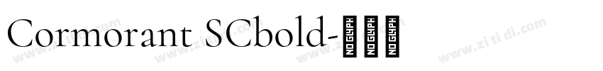 Cormorant SCbold字体转换